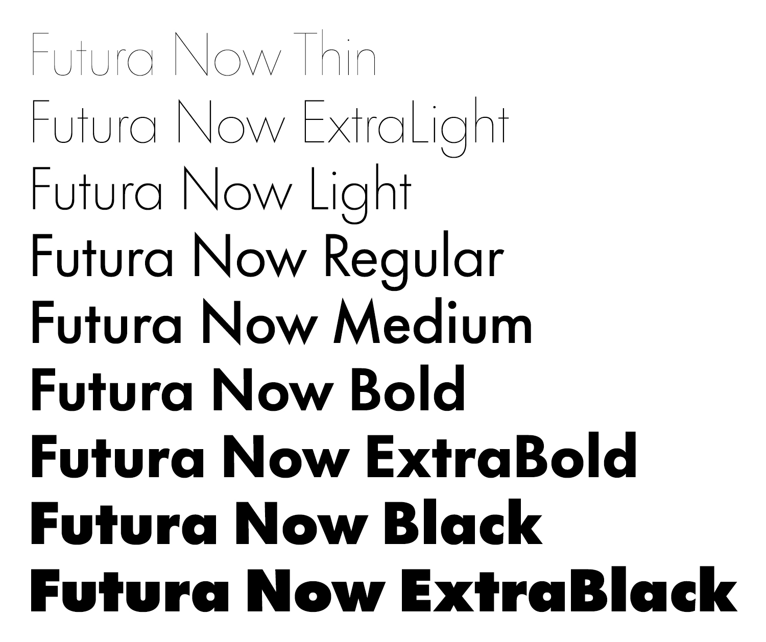 Futura Now フォント1